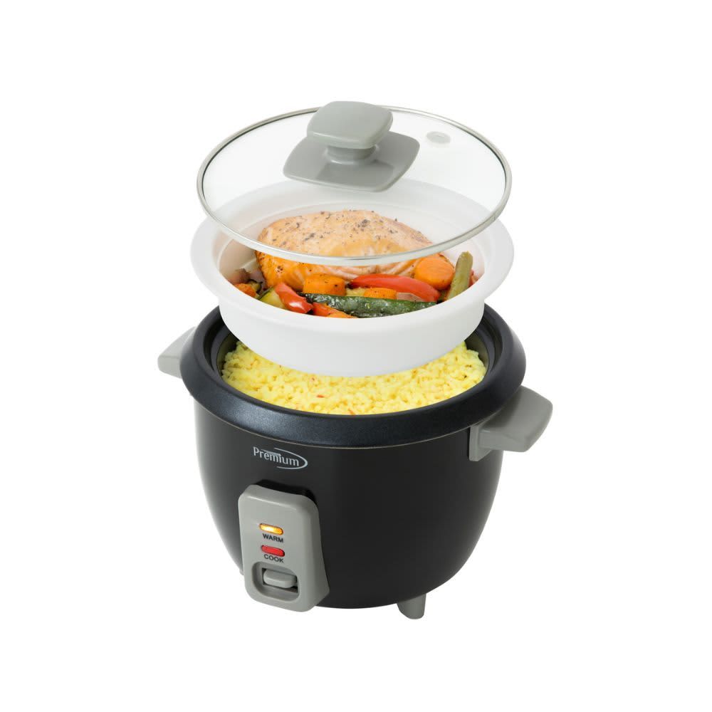 Premium 6-Cup Rice Cooker with Removable Steamer PRC0635B