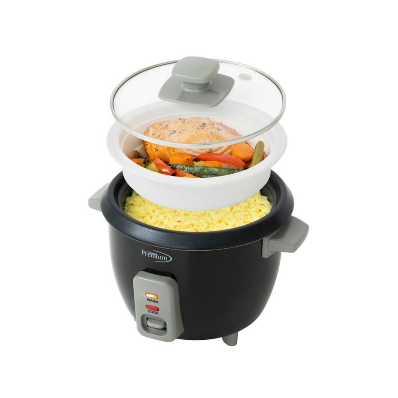 Premium 6-Cup Rice Cooker with Removable Steamer PRC0635B