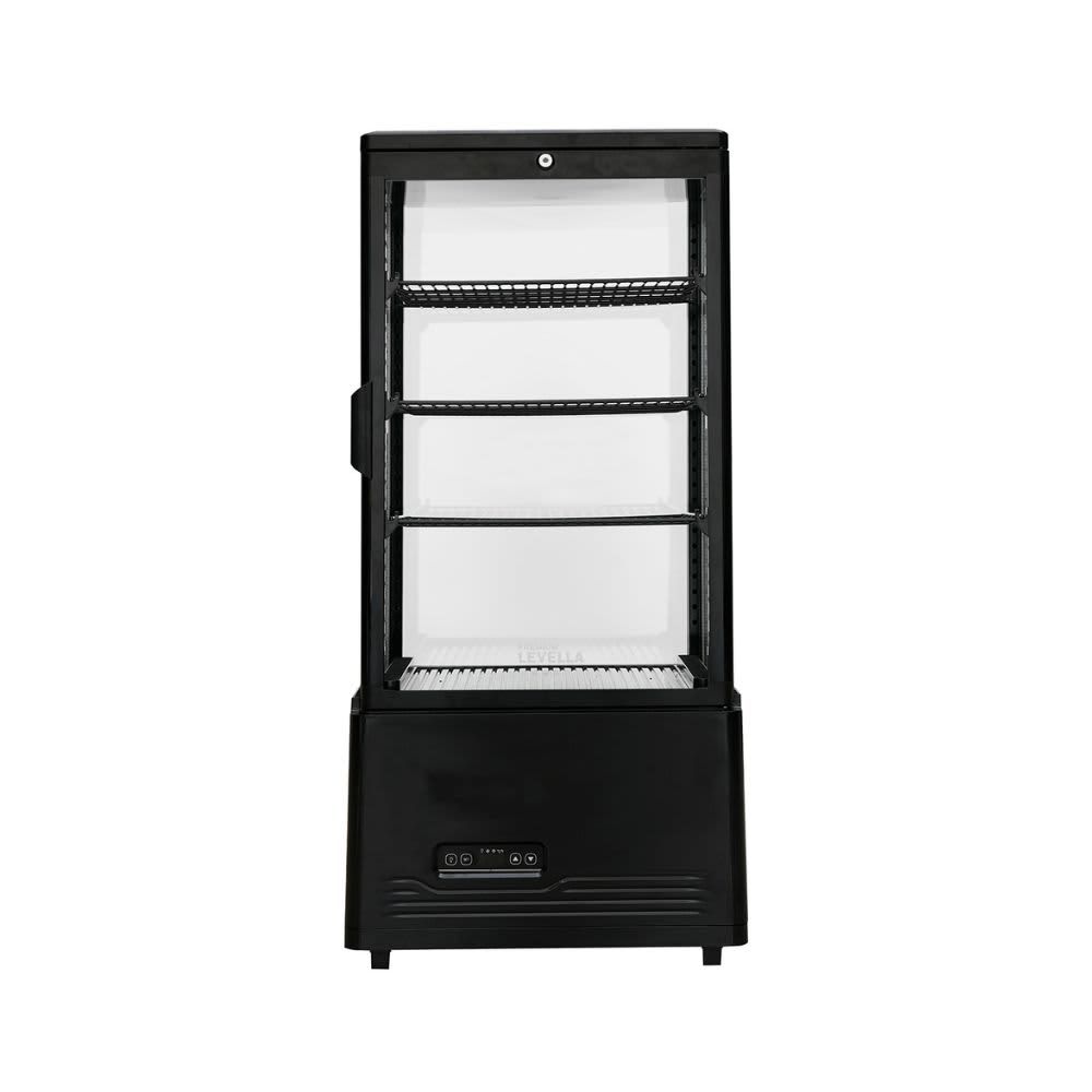 PREMIUM – 4-Sided Glass Countertop Display Refrigerator 2.9 cu. ft. – Black