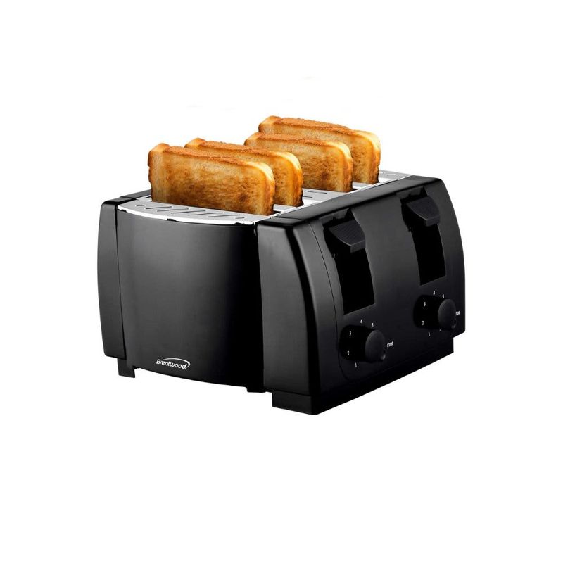 BRENTWOOD – 4 Slice Toaster 1300W– Black