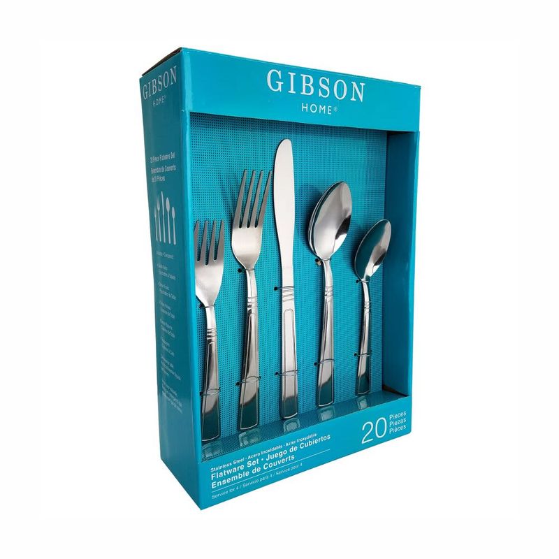 GIBSON – Creston 20-Piece Stainless Steel Flatware Set