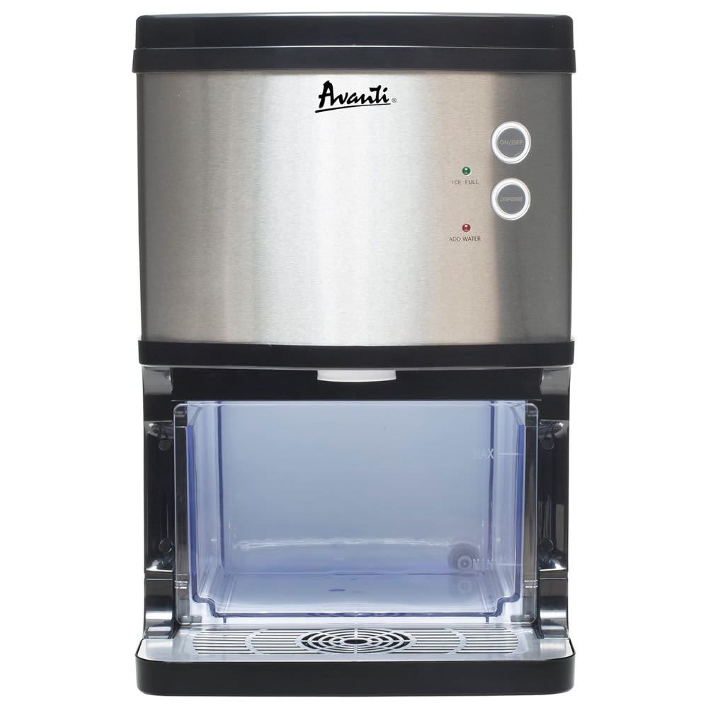 Avanti 33 lbs. Portable Countertop Nugget Ice Maker and Dispenser in Stainless Steel NIMD3313S-IS