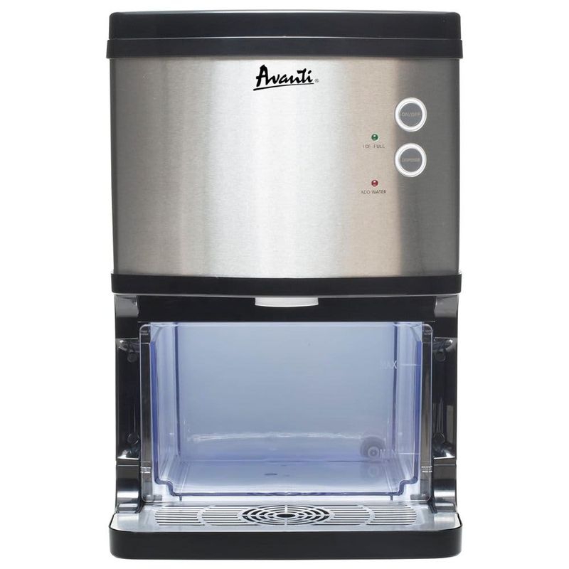 Avanti 33 lbs. Portable Countertop Nugget Ice Maker and Dispenser in Stainless Steel NIMD3313S-IS
