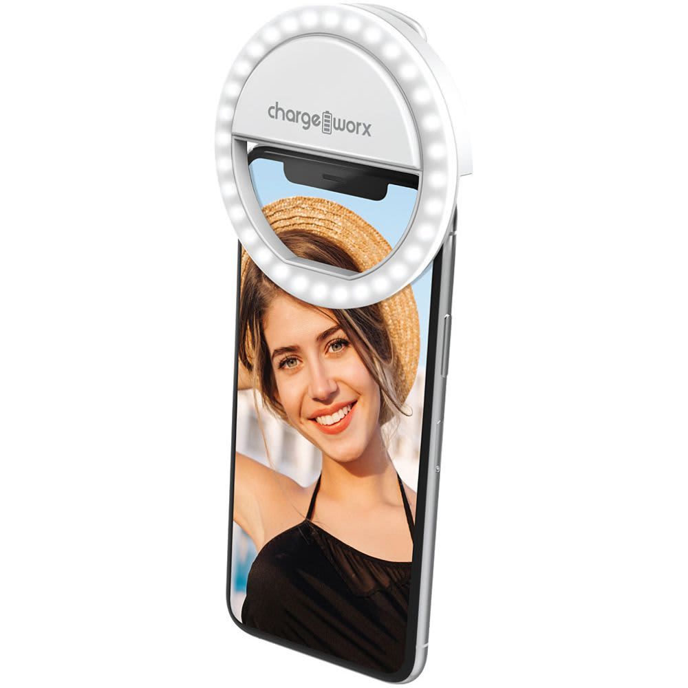 Chargeworx - Universal LED Selfie Ring - White CHA-CX5225WH