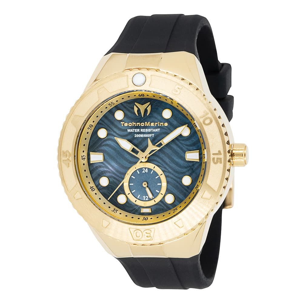 TechnoMarine Cruise Monogram Women's Watch  44mm, Black (TM-121239)