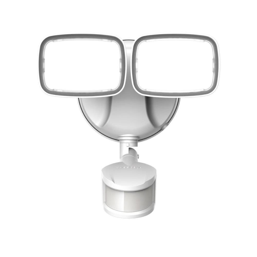 Feit 9.5 in. Daylight White (5000K) White Dual Head LED Flood Solar Security Lights with Motion Sensor S9.5/1200/850/SOL/WH