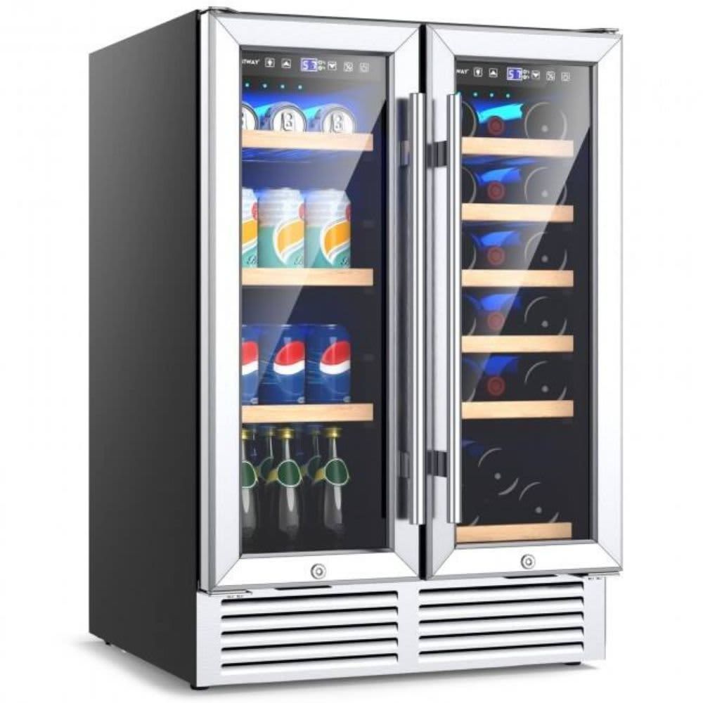 24 Inch Dual Zone Wine and Beverage Cooler FP10127US-SL
