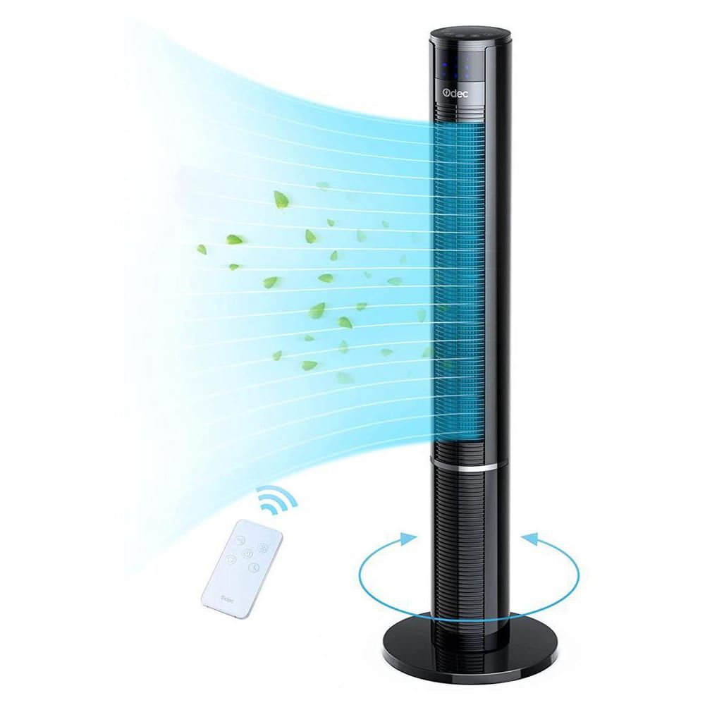 ODEC – Tower Fan 43" Portable Quiet Cooling & Oscillating  – Black