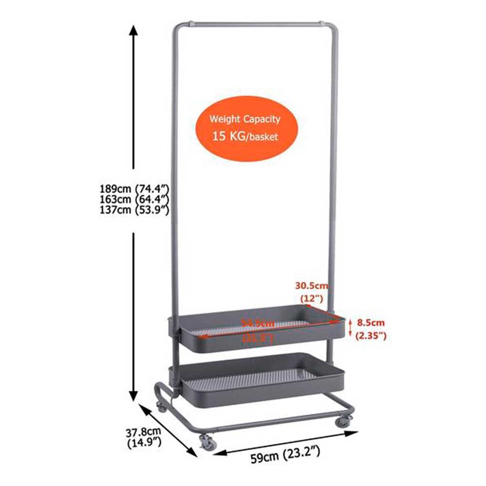QZDJG – Heavy Duty Rolling Clothes Rack