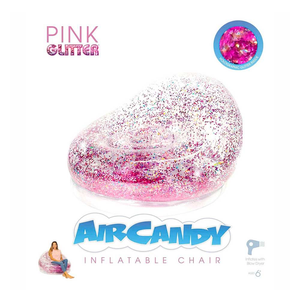 PoolCandy AirCandy- Glitter Inflatable Chair- Pink AC3020PKG
