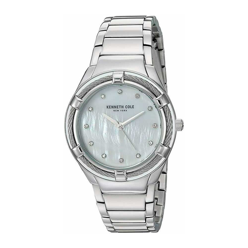 Watch  Women's Kenneth Cole Classic Silver Tone Mother of Pearl Steel 1431040