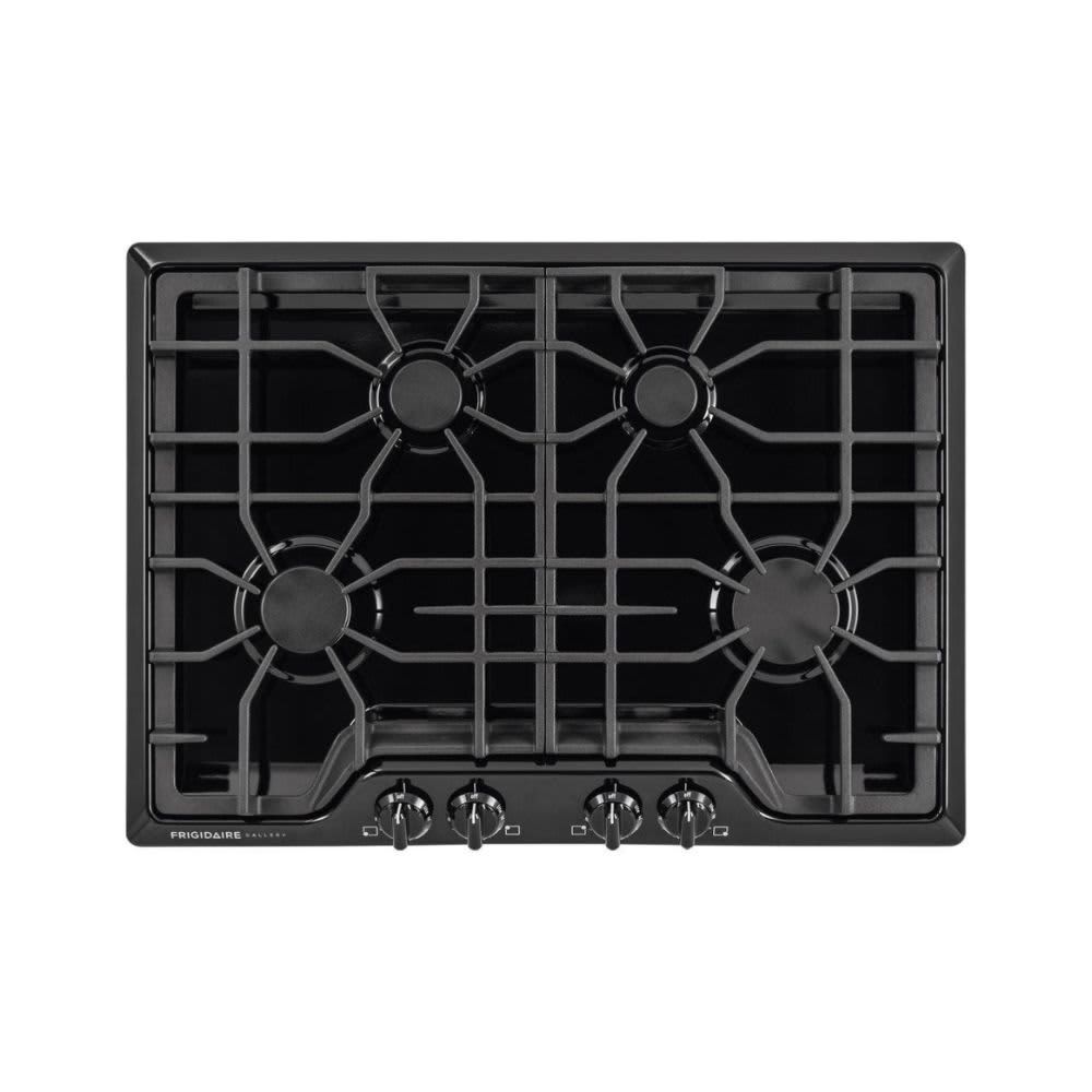 Frigidaire Gallery 30 Inch Gas, Black 4-Burner Range with Liquid Propane Conversion Kit, Cooktop FGGC3045QB