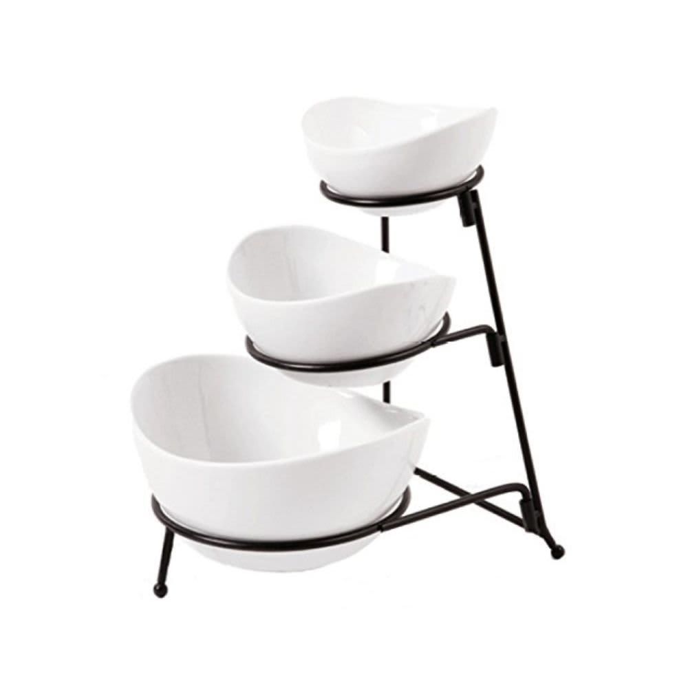 Gracious Dining Three-Tier Oval Serving Bowl Set B00W51RZ2S