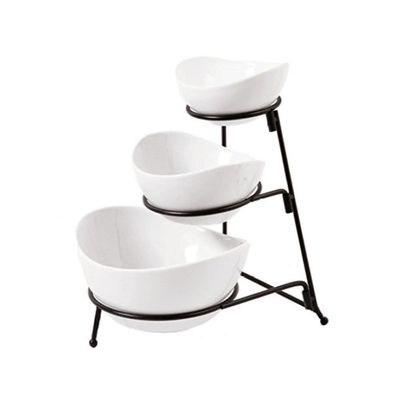 Gracious Dining Three-Tier Oval Serving Bowl Set B00W51RZ2S