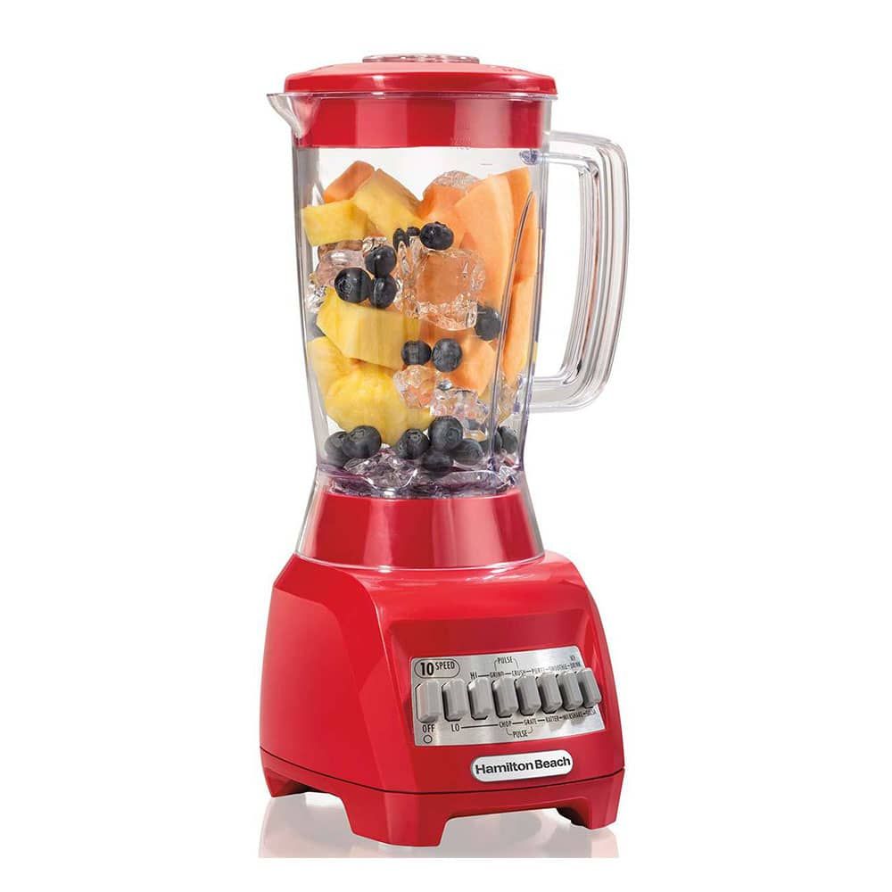 BLENDER  Hamilton Beach 10SPD BLENDER PLASTIC JAR, RED  50129