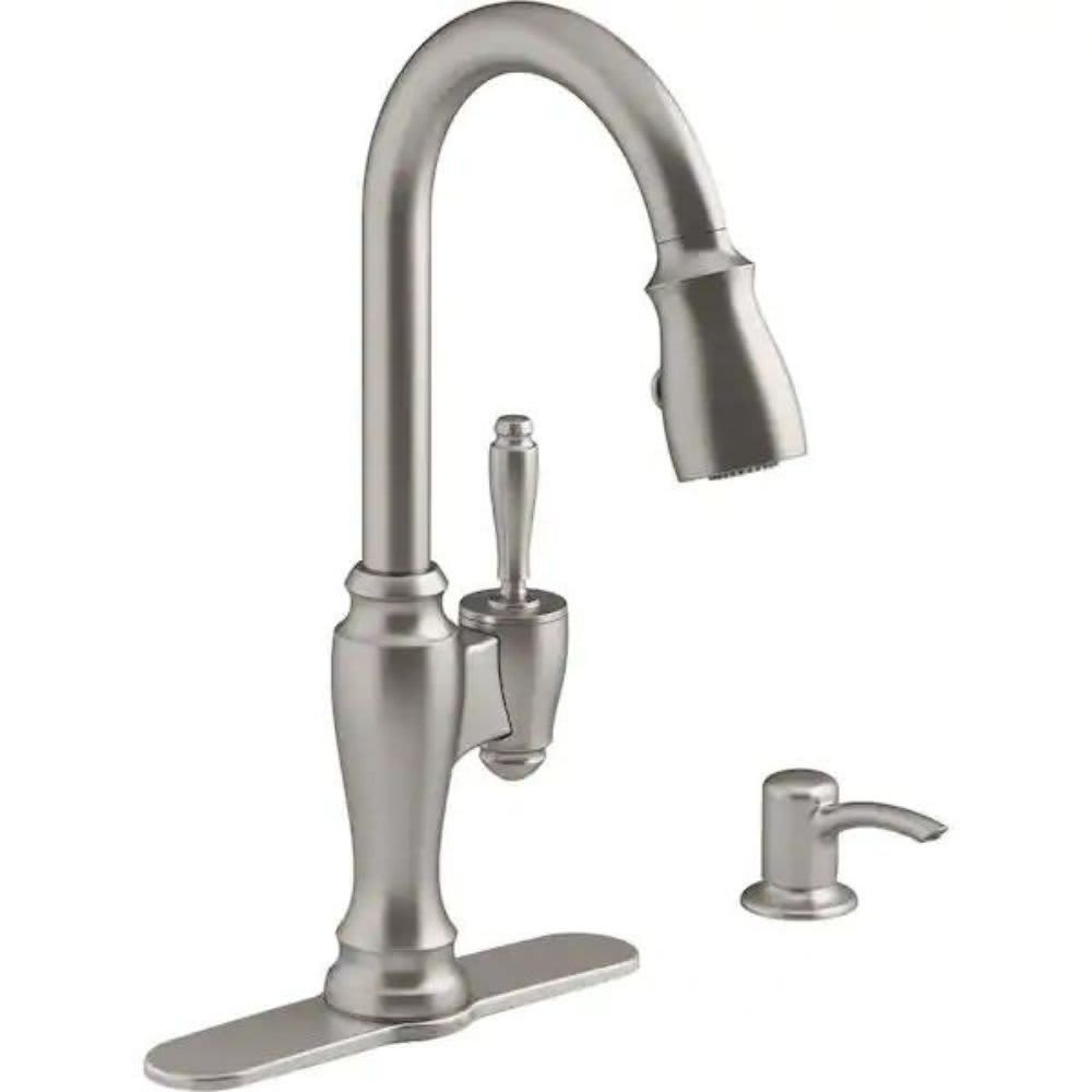 Kohler Arsdale R22970-SD-VS Single-Handle Pull-Down Sprayer Kitchen Faucet with Soap