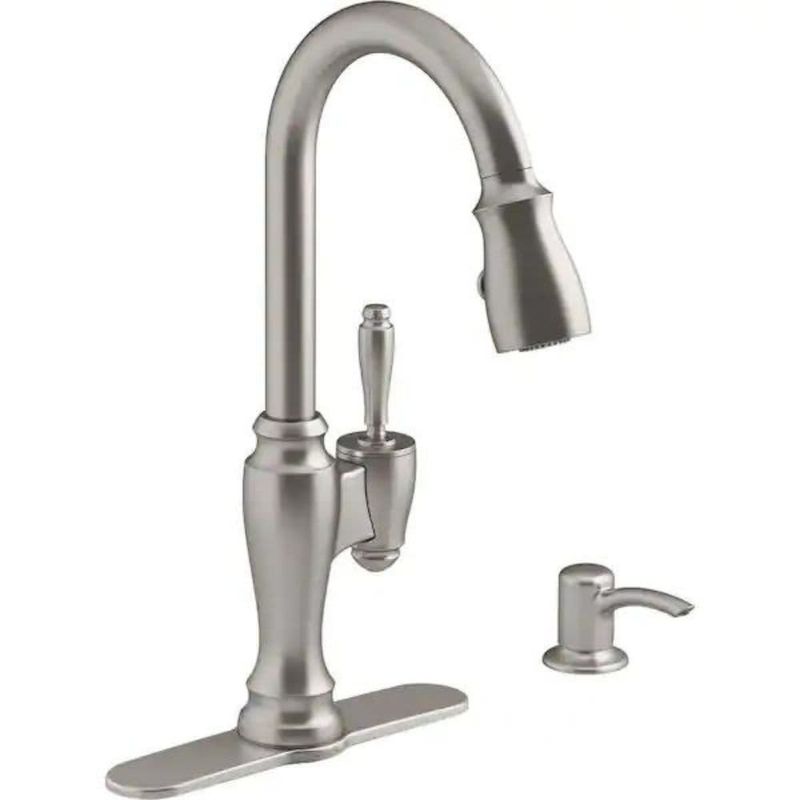 Kohler Arsdale R22970-SD-VS Single-Handle Pull-Down Sprayer Kitchen Faucet with Soap