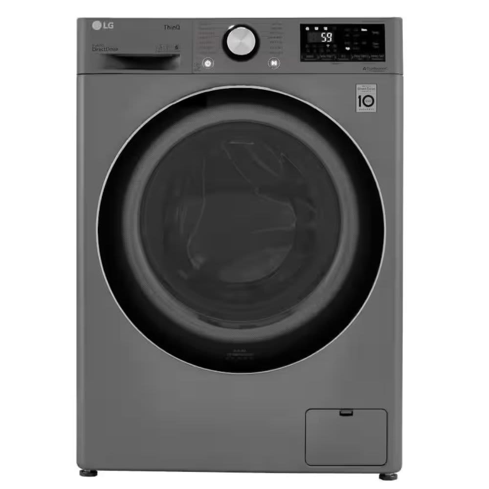 LG 24 in. W 2.4 cu. ft.  WM3555HVA SMART All-in-One Compact Front Load Washer & Ventless Dryer Combo in Graphite Steel with Steam
