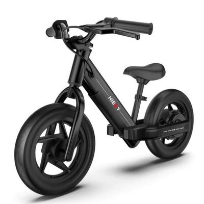 HIBOY –  Electric Balance Bike for Kids, 24V Motor, 12" Tires – Black