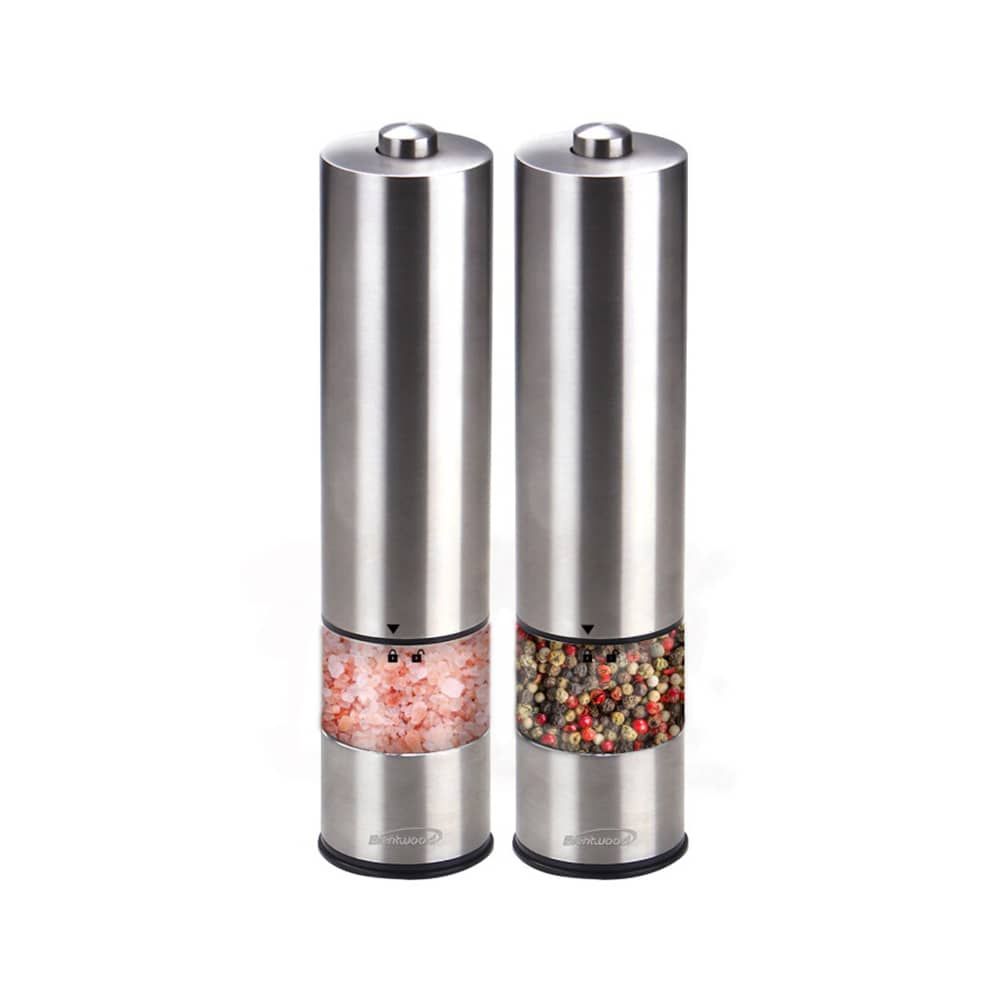 BRENTWOOD – Electric Blue LED Salt and Pepper Grinders – Stainless Steel