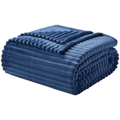 NESTL – Plush Blanket Queen 90"x90" – Navy Blue
