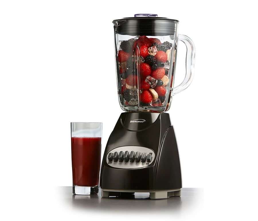 Brentwood – 12-Speed Blender with Glass Jar – Black