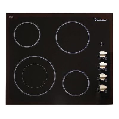 MAGIC CHEF – 24" Built-In Electric Cooktop – Black