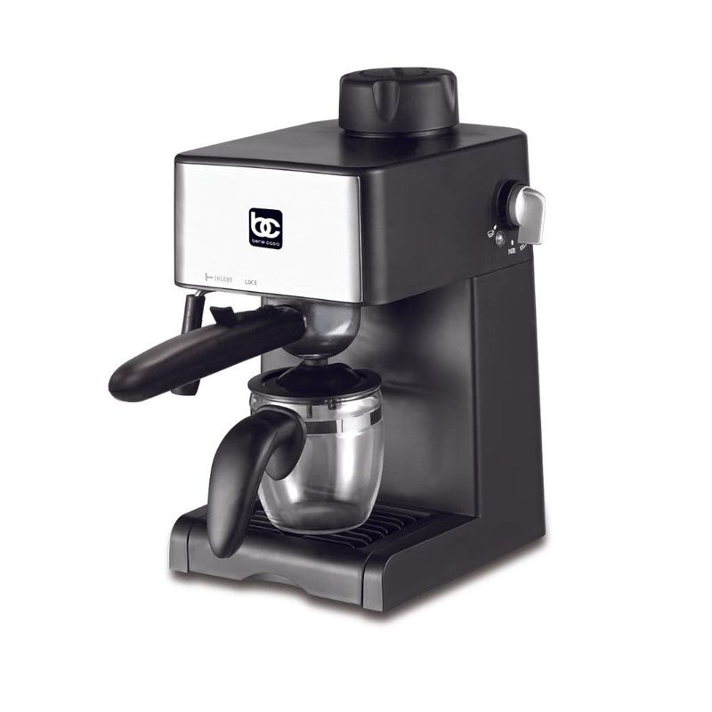 Bene Casa 4-cup espresso maker; milk frother, cappuccino, coffee, latte maker BC-99189 Bene Casa 4-cup espresso maker; milk frother, cappuccino, coffee, latte maker BC-99189