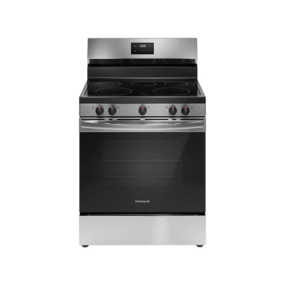 FRIGIDAIRE – 30″ Electric Range 5‑Burner 5.3 Cu Ft – Stainless Steel