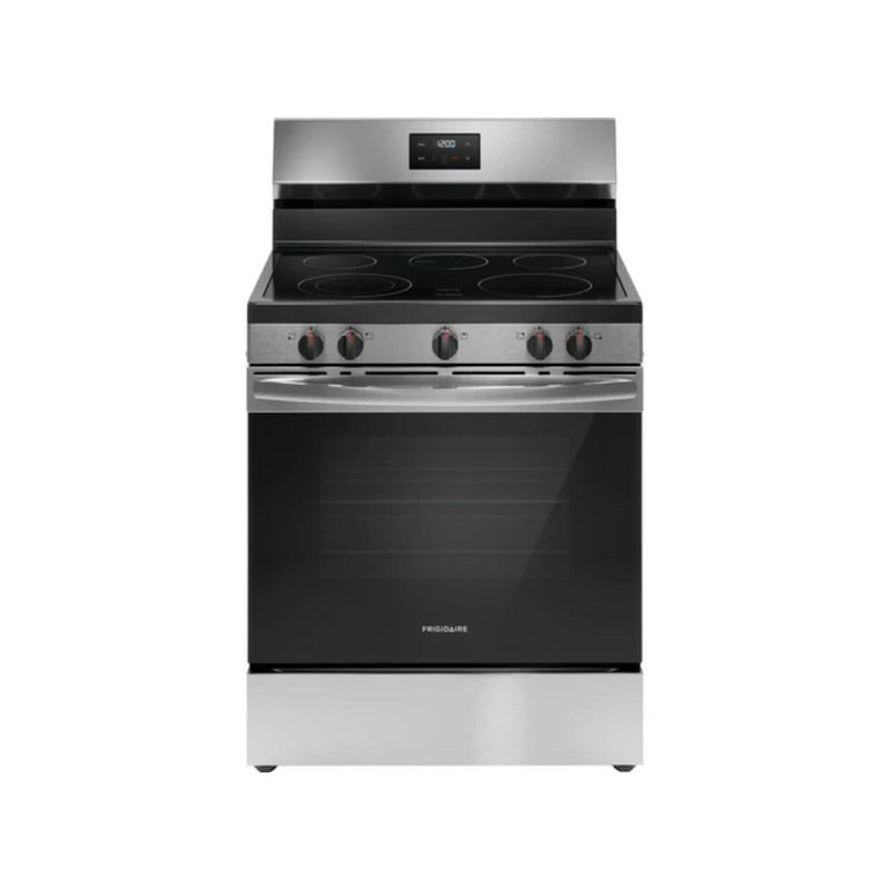 FRIGIDAIRE – 30″ Electric Range 5‑Burner 5.3 Cu Ft – Stainless Steel