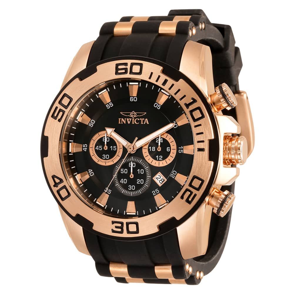Invicta Pro Diver Men's Watch - 50mm, Black, Rose Gold 33939
