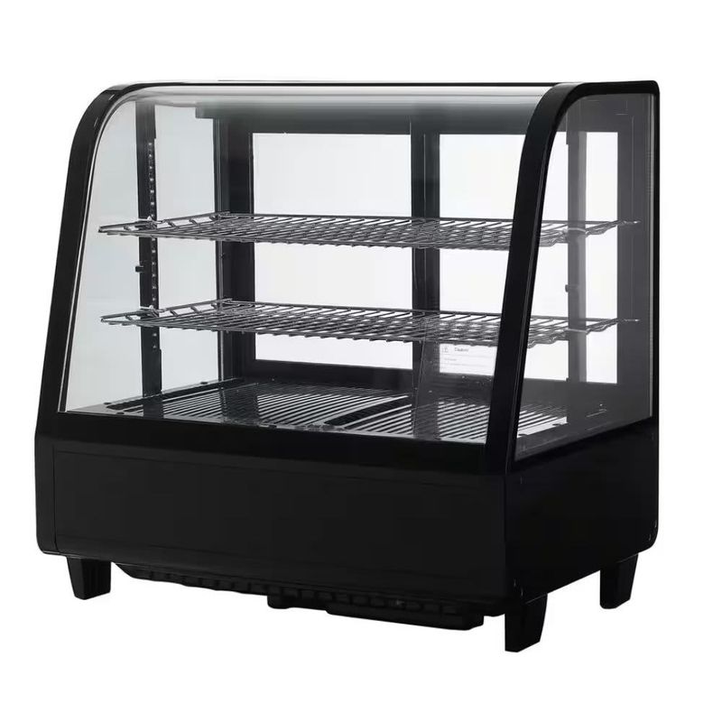 PREMIUM – 3.5 Cu. Ft. Countertop Refrigerator Display Case – Black