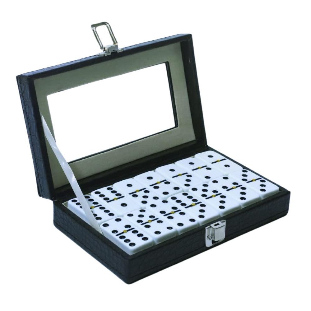 HAVANA – Double Six Domino Set with Carrying Case – White
