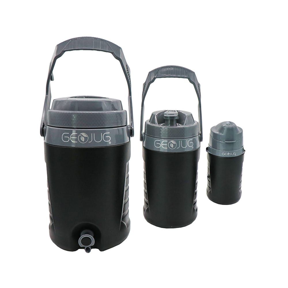Brentwood GeoJug 3-Piece Sports Water Jug Set, Black/Gray G-2300BK