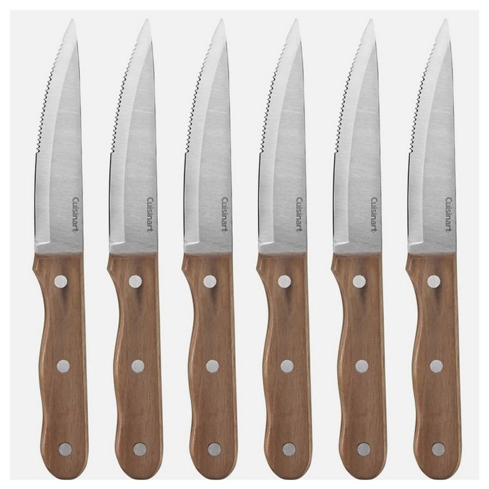Cuisinart – Advantage Cutlery 6-Piece Triple Rivet Walnut Steak Knife Set