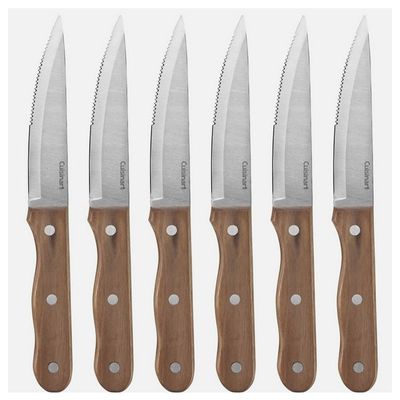 Cuisinart – Advantage Cutlery 6-Piece Triple Rivet Walnut Steak Knife Set