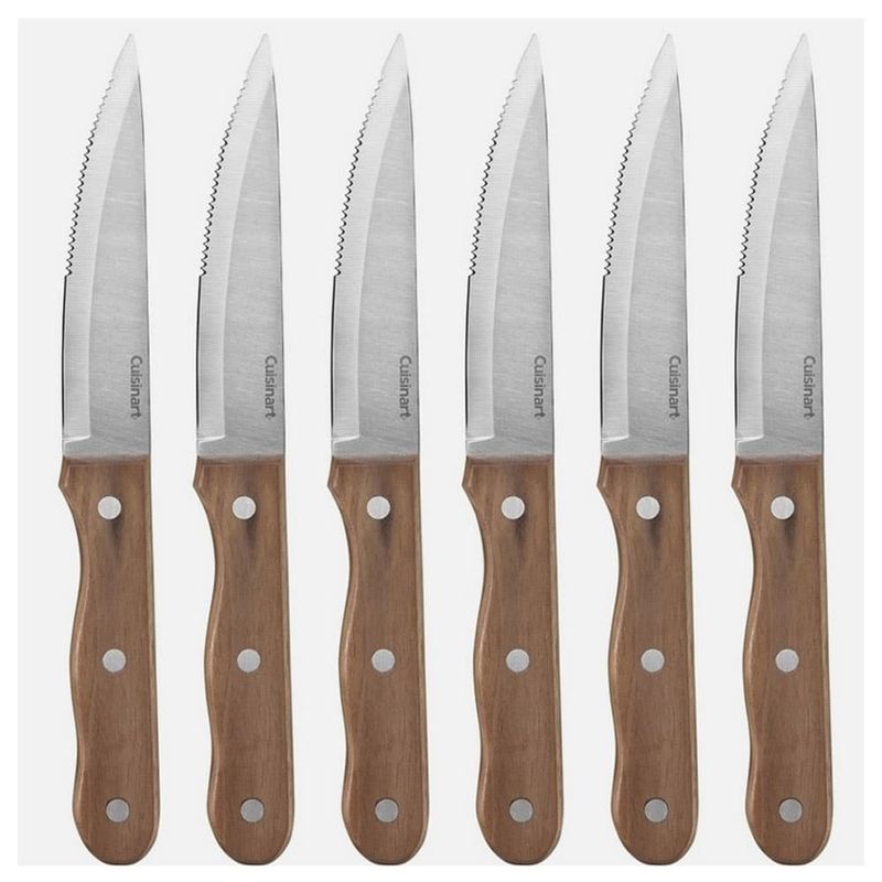 Cuisinart – Advantage Cutlery 6-Piece Triple Rivet Walnut Steak Knife Set