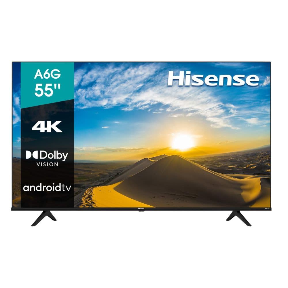 Hisense - 55" Class A6G Series LED 4K UHD Smart Android TV 55A6G - Open Box