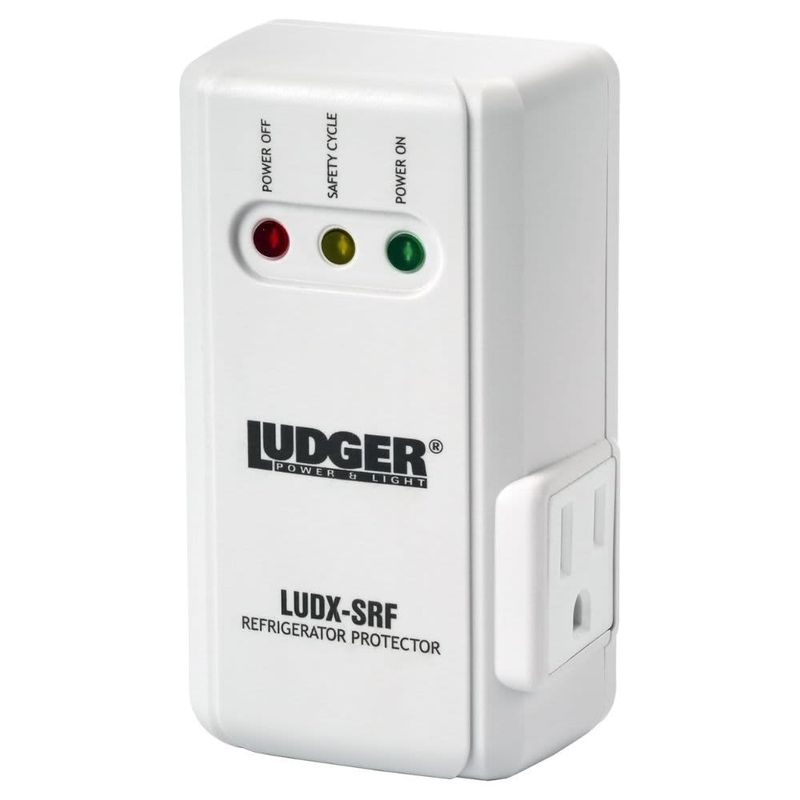 LUDGER – Power Surge Protector with Side Socket and 4-Minute Safety Cycle – White