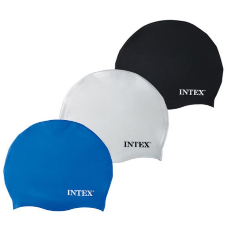 INTEX – Silicone Swim Cap – Soft Comfortable Fit – Assorted Colors