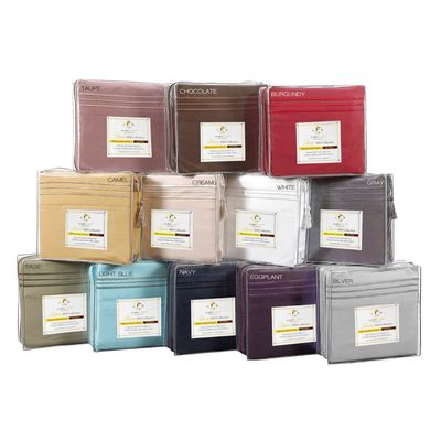 Clara Clark Queen Size Microfiber Bed Sheet Sets, Neutral Colors,  Premier 1800 SHN318QASS