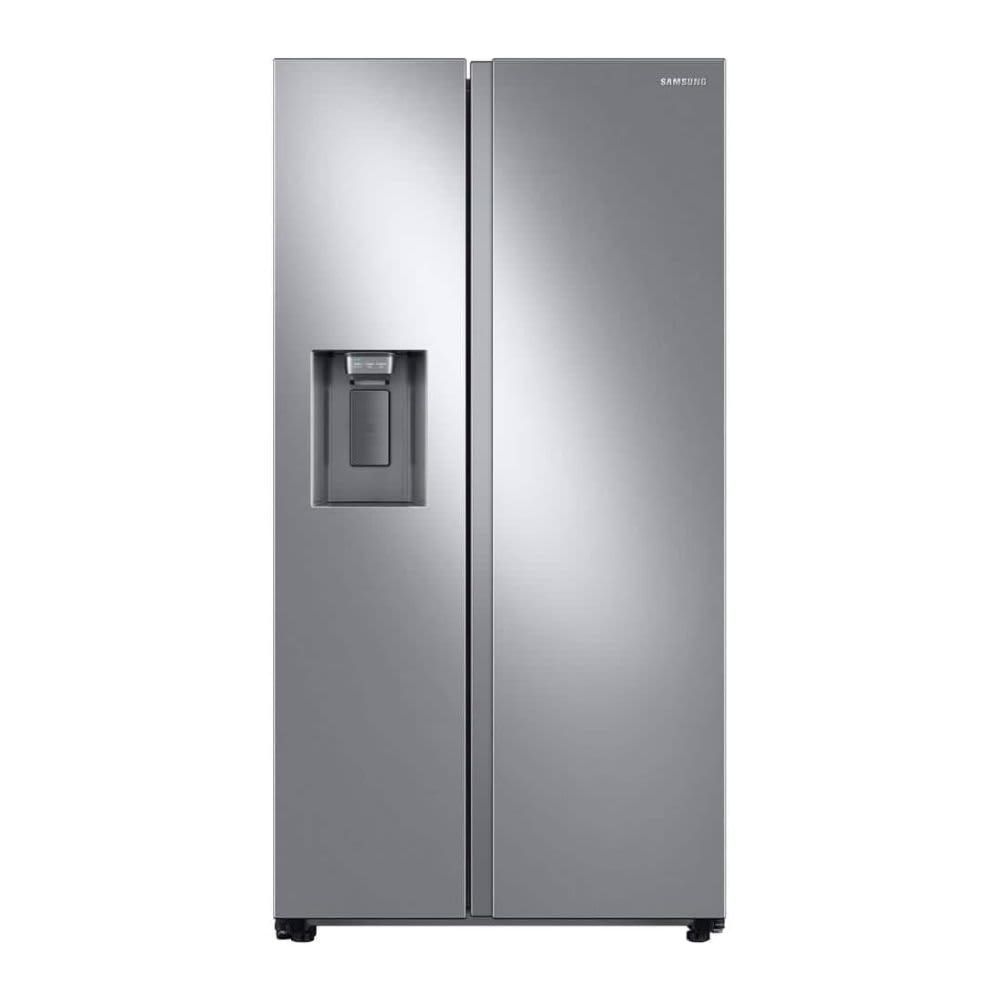 SAMSUNG - 22 cu. ft. Counter Depth Side by Side Refrigerator with External Water & Ice Dispenser - Stainless Steel