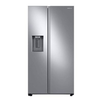 SAMSUNG - 22 cu. ft. Counter Depth Side by Side Refrigerator with External Water & Ice Dispenser - Stainless Steel