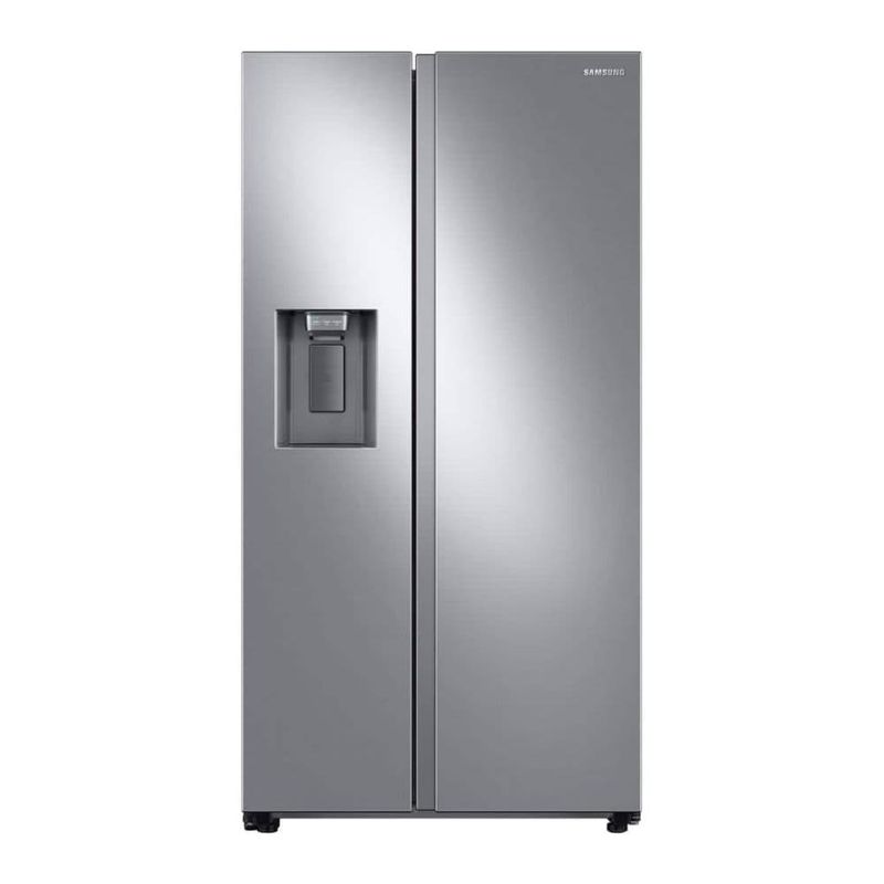 SAMSUNG - 22 cu. ft. Counter Depth Side by Side Refrigerator with External Water & Ice Dispenser - Stainless Steel
