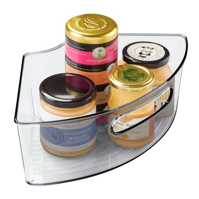 mDesign – Deep Plastic Lazy Susan Turntable Storage Container 4-Pack