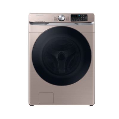 SAMSUNG – 4.5 Cu. Ft. Large Capacity Smart Front Load Washer with Super Speed Wash – Champagne