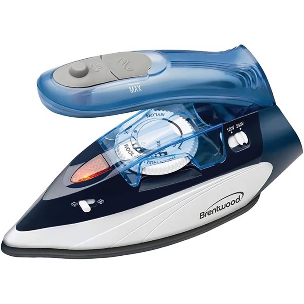 BRENTWOOD – Dual Voltage Travel Steam Iron 1100 W – Black/Blue