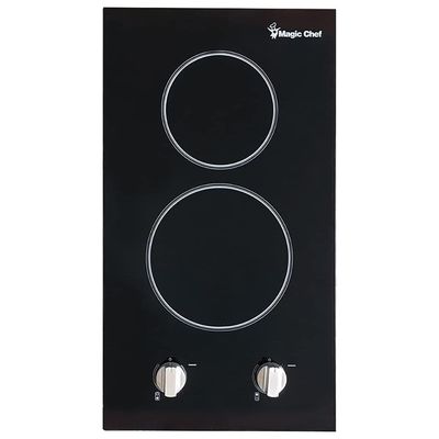 MAGIC CHEF – 12" Built-In Electric Cooktop 120v – Black