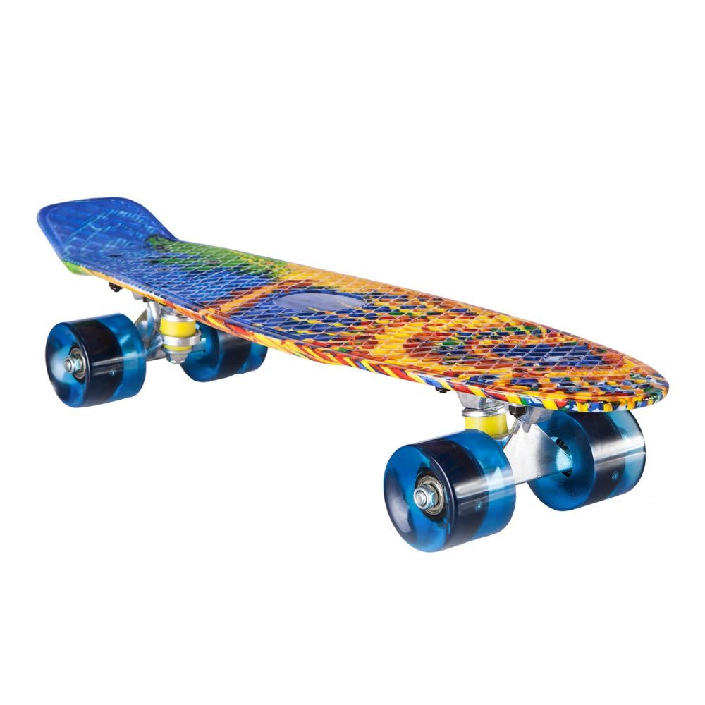 Skateboard - 22" Complete Skateboard for Beginners, Mini Skateboard, Mini Cruiser with LED Light Up Wheels B09M6SG7X9
