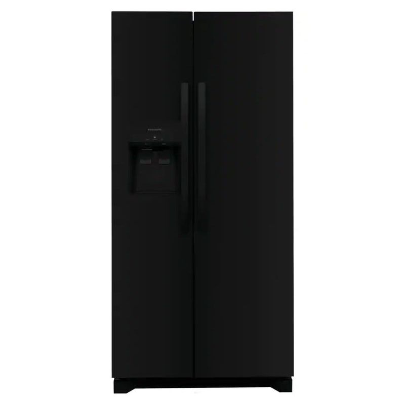 FRIGIDAIRE - 22.3 Cu. Ft. Side by Side Refrigerator with External Water & Ice Dispenser - Black